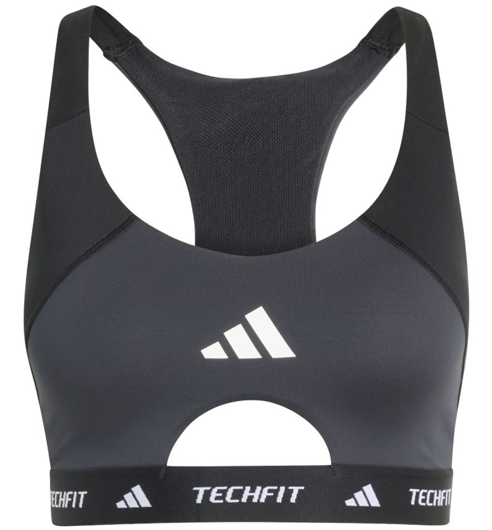 Бюстгальтер Adidas Techfit Workout Color Block Medium Support - black/carbon