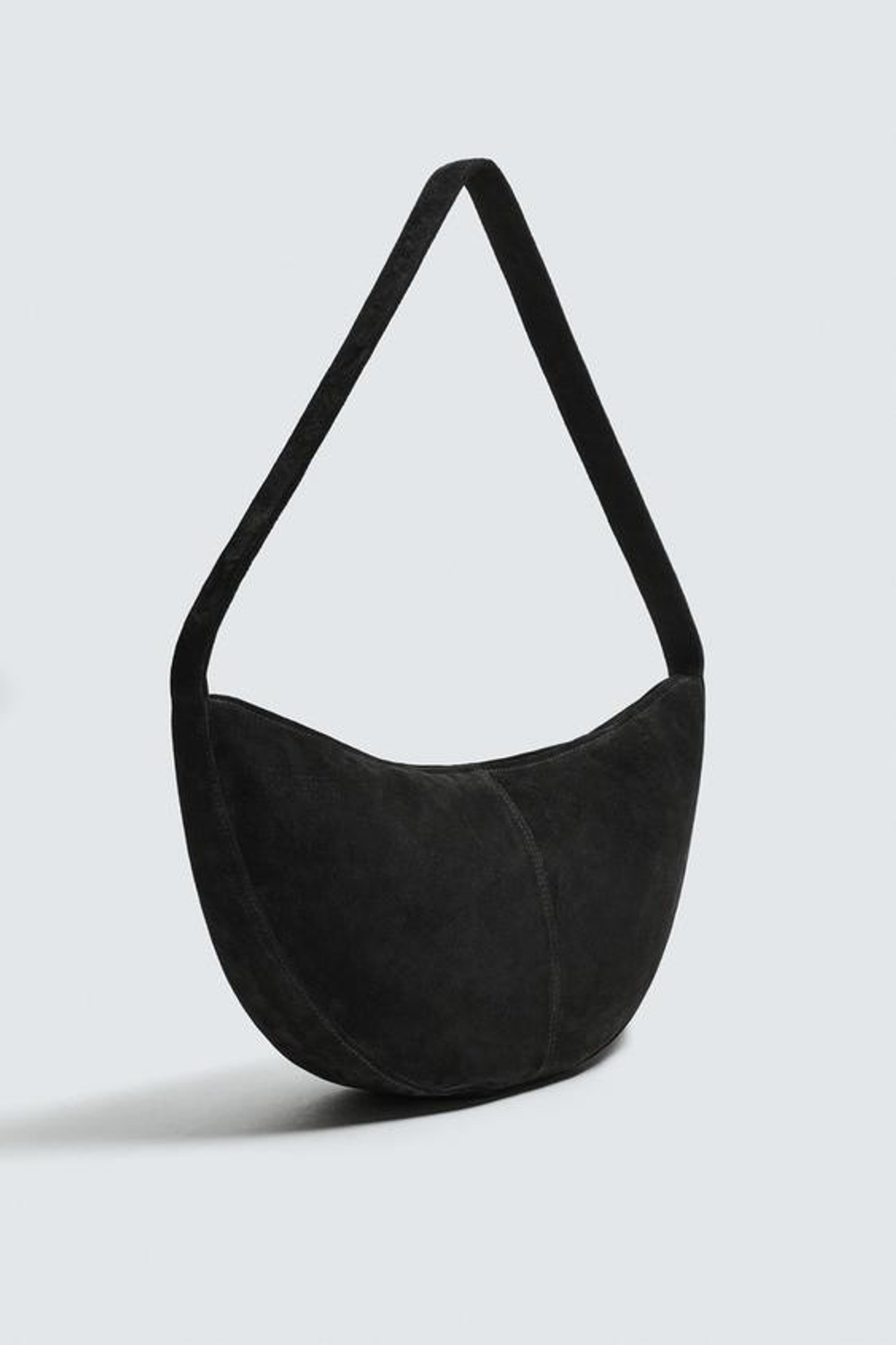 ZARA КОЖАНАЯ СУМКА, ЧЕРНЫЙ