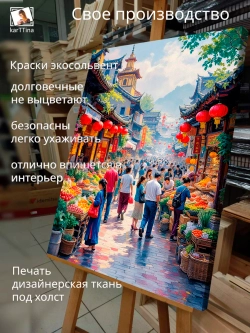 Картина "Японские улочки", на стену 50х70см 1шт.