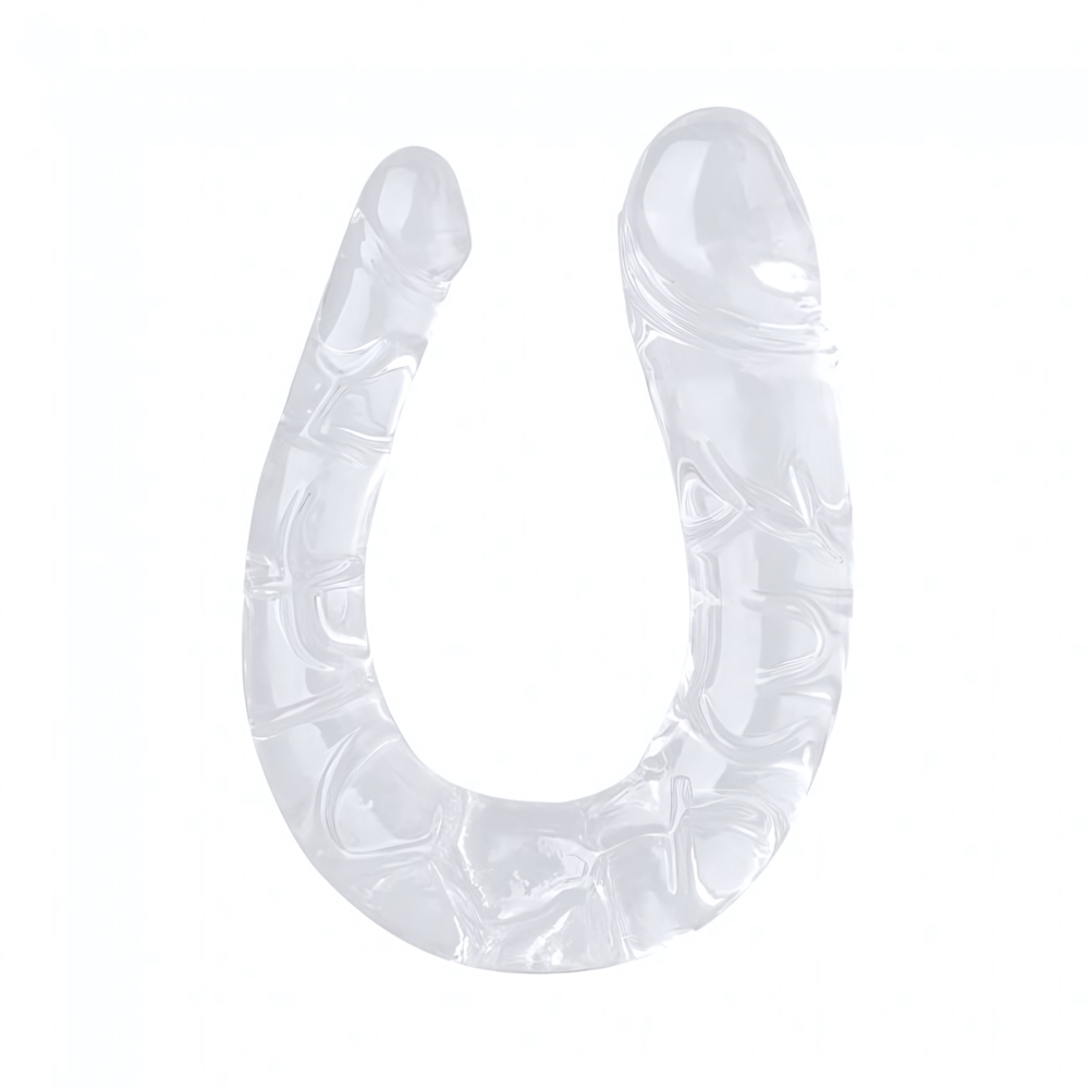 Двойной фаллоимитатор в мягкой упаковке Double Mini Dildo ROSYLAND (прозрачный) (Цвет: прозрачный)