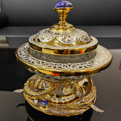 Икорница "Царский подарок" с лазуритом