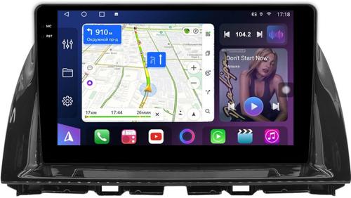 Магнитола для Mazda CX-5 2011-2017 (ШГУ монохром) - FarCar S400-TS18 монитор 10.36" QLED на Android 14, CarPlay, 4G SIM-слот
