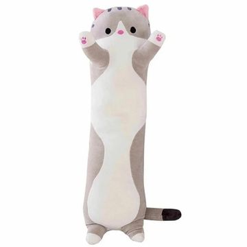 Мягкая игрушка Длинный кот (70см) серый