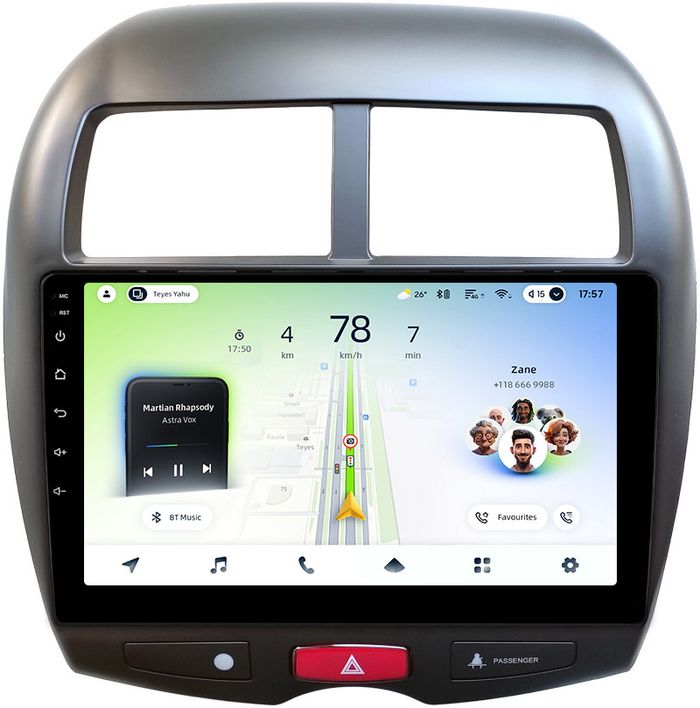 Магнитола для Mitsubishi ASX 2010-2016, Peugeot 4008, Citroen C4 Aircross - Teyes CC4L монитор 10.1" IPS, Android 14, Быстрая, Snapdragon 662, CarPlay, 4G SIM-слот
