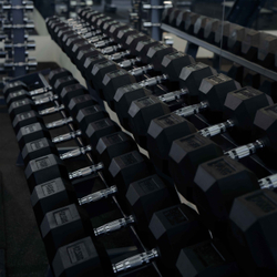 Гантель гексагональная обрезиненная PROFI-FIT 25 кг