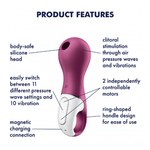Вакуумный стимулятор клитора с вибрацией Satisfyer Lucky Libra ягодный