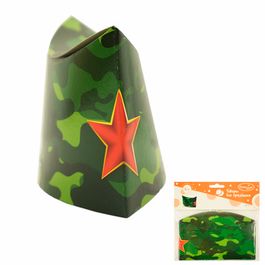 Пилотка Камуфляж 6шт (звезда), на резинке, 15х6х7,8 см