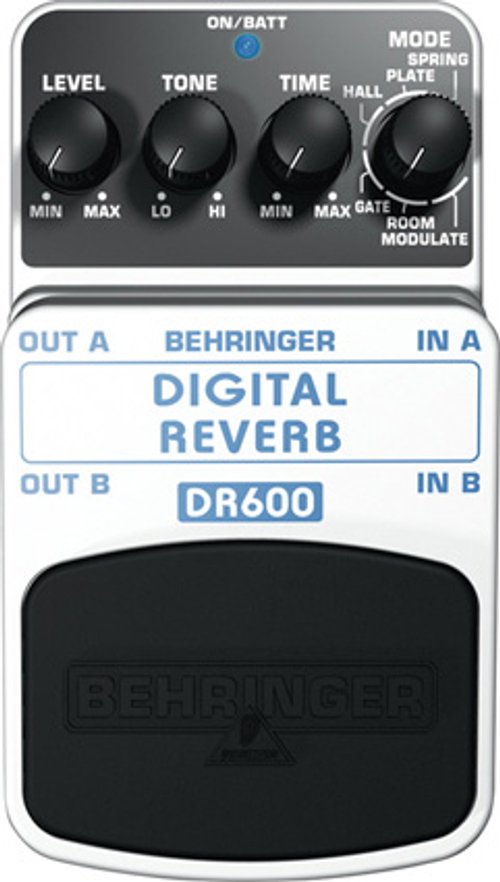 BEHRINGER DR600 - педаль цифр. стереофонических эффектов реверберации для гитар, бас-гитар и клавиш