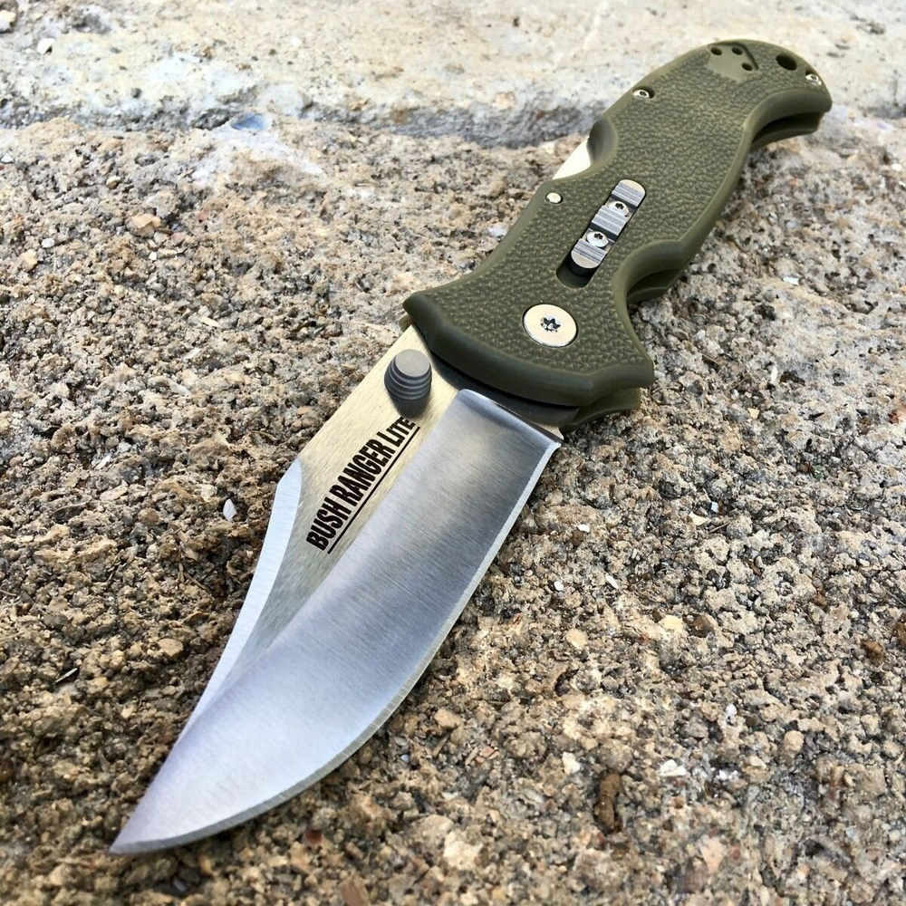 CS_21A Bush Ranger Lite - нож складной, рук-ть зелен. GFN, клинок 8Cr13MoV