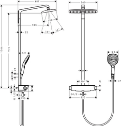 Raindance Select Raindance Select 360 Showerpipe, ½’27112400