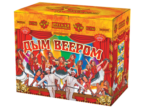 Дым веером 1,4" х 25 залпов дневной фейерверк, 1/3, шт