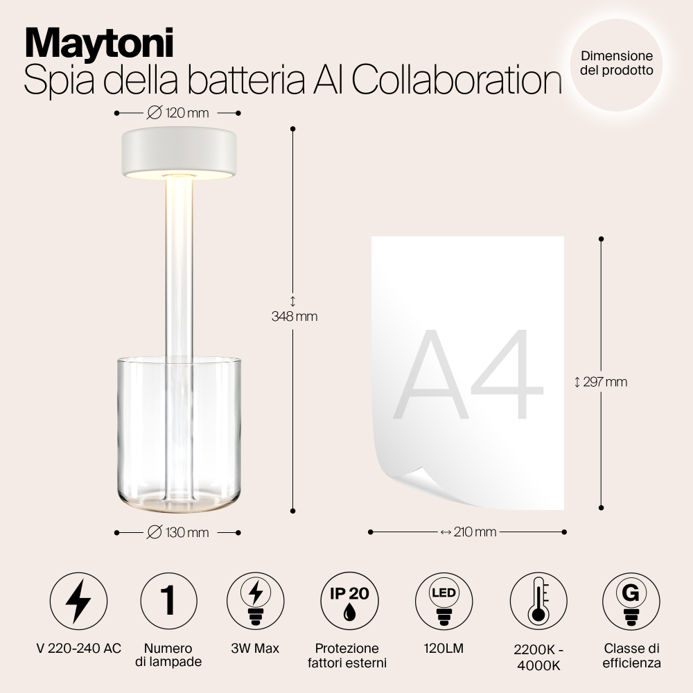 Аккумуляторный светильник Maytoni AI Collaboration MOD229TL-L3W3K1