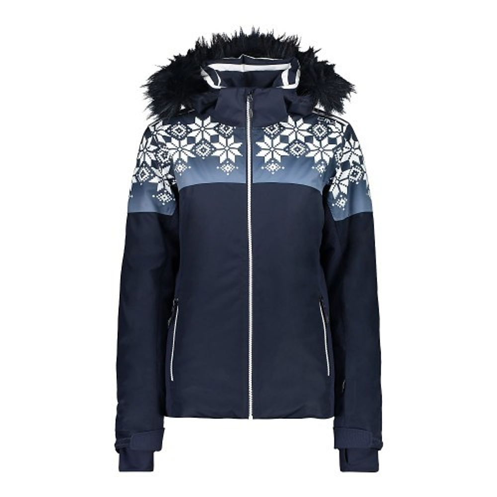 CMP куртка горнолыжная женская WOMAN JACKET FIX HOOD 39W2076F N950 B.BLUE/b.co-ghiaccio