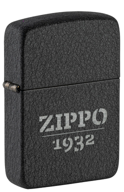Зажигалка ZIPPO 1941 Replica, с покрытием Black Crackle, черный, матовая, 38x13x57 мм, шт