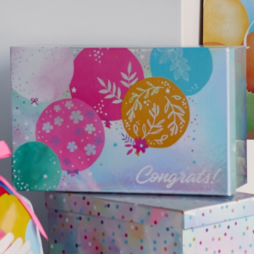 Складная коробка «Happy Birthday», 30,5 × 22 × 9,5 см