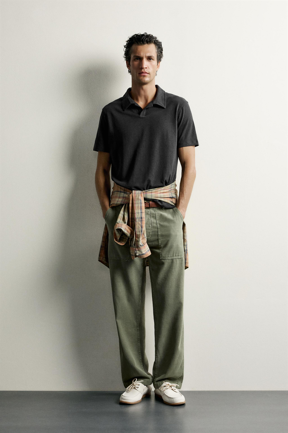 ПОЛО REGULAR FIT ИЗ ЛЬНА И ХЛОПКА — ZARA
