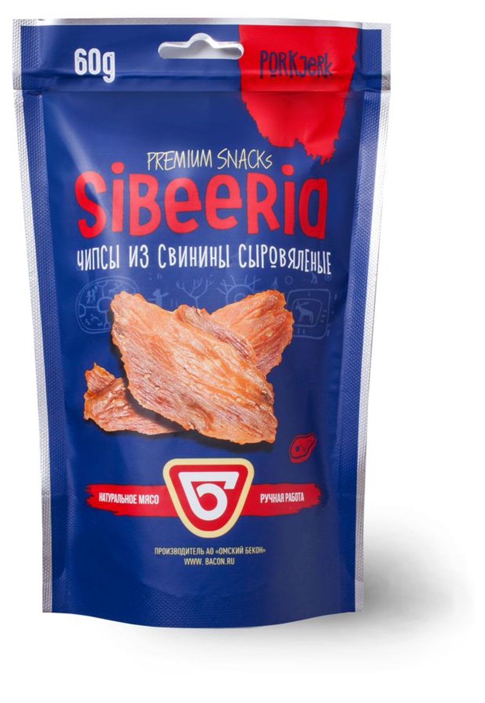 Чипсы свиные Sibeeria сыровял 60гр