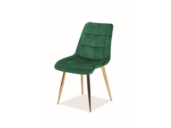 Стул SIGNAL CHIC Velvet Bluvel 78 зеленый/золотой