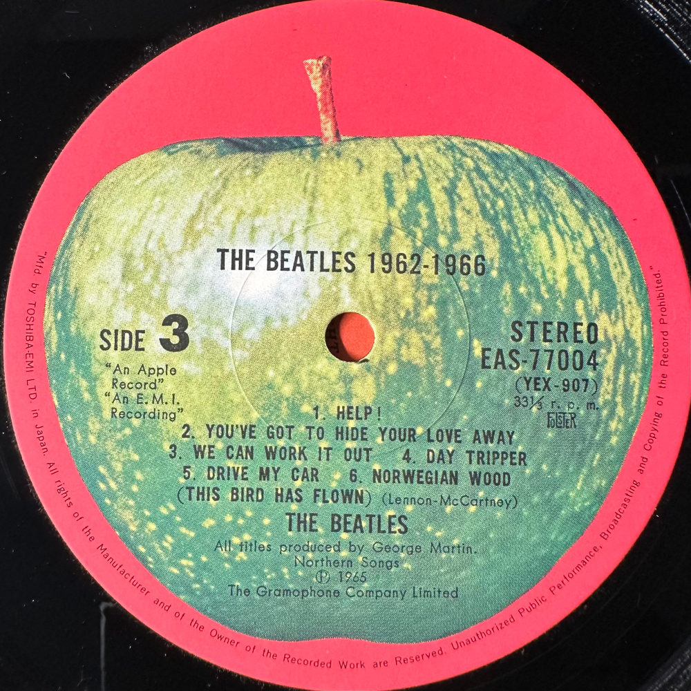 The Beatles ‎– 1962-1966 2LP (Япония 1976г.)