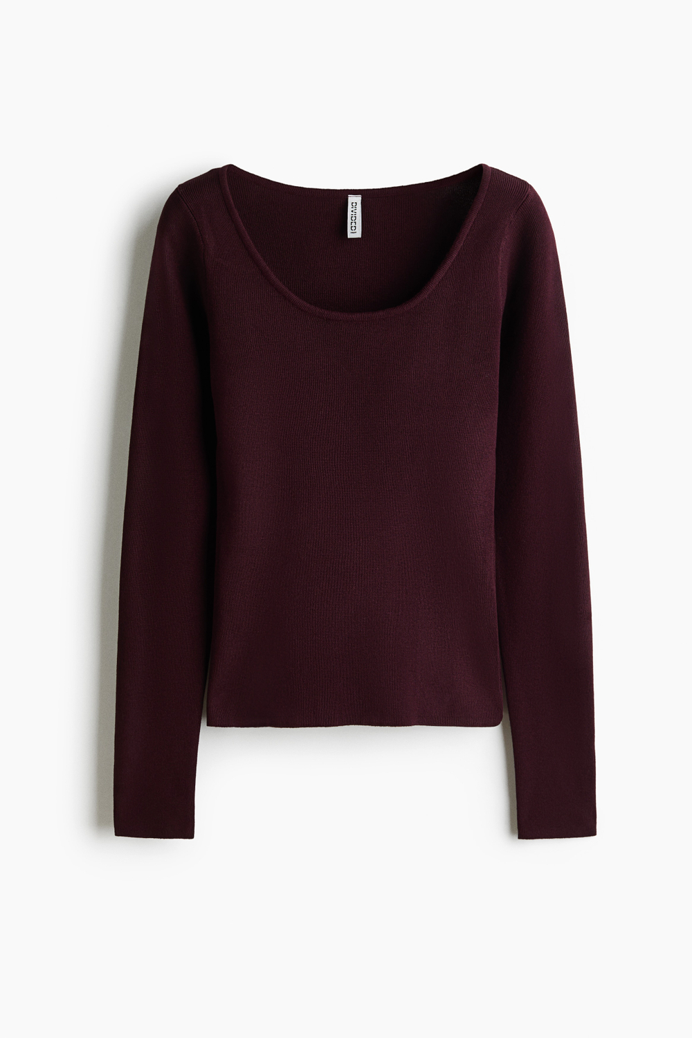 Трикотажный топ с глубоким вырезом - H&M