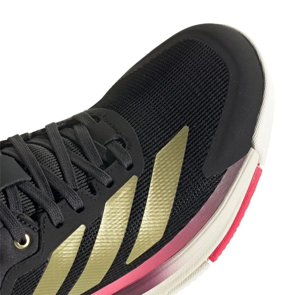 Мужские кросовки для Padel Adidas Crazyquick Boost Padel M - core black/gold metallic/ solar turbo