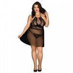Прозрачный бэби долл с завязками (plus size)