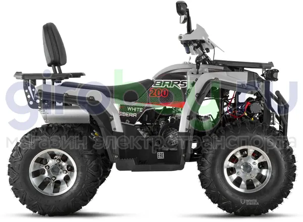 Бензиновый квадроцикл WHITE SIBERIA BARS 200CC PRO (Серый) фото №10