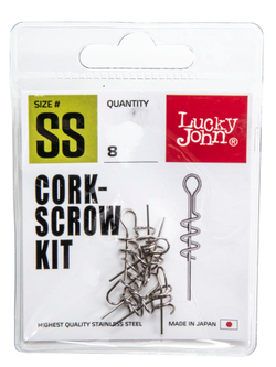 Спирали LJ Pro Series CORKSCROW KIT 001SS для крепления силиконовых приманок 8шт.