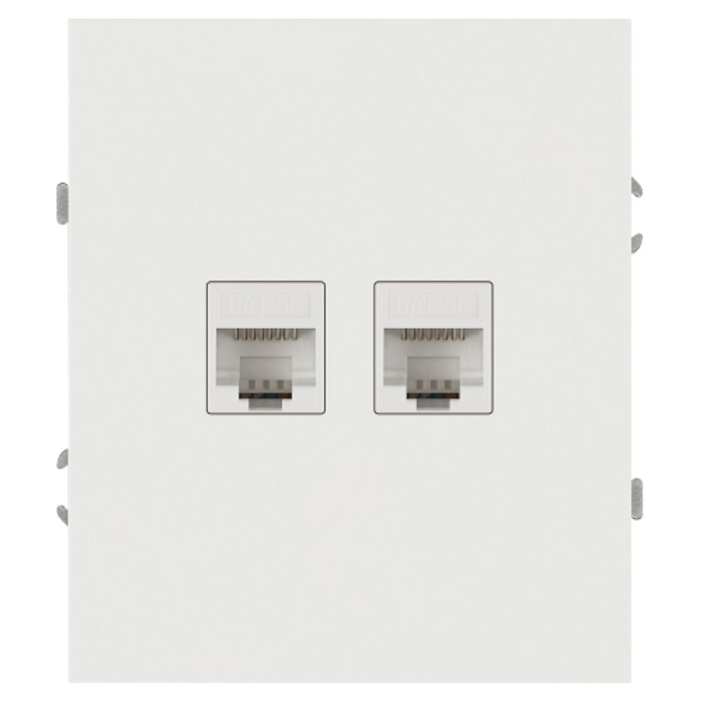 Розетка ЭРА Arktik 16-3108-01 информационная двойная 2XRJ45 белый | Эра Arktik