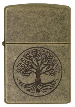 Зажигалка Zippo Classic с покрытием Antique Brass™, латунь/сталь, медная, золотистая, матовая, 36х12