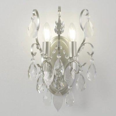 Бра Crystal Lux ESMIRALDA AP2 SILVER 0524/402