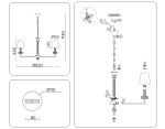 Светильник подвесной LH71023/7 BS/WH латунь/белый E14*7 max 40W D820*1130