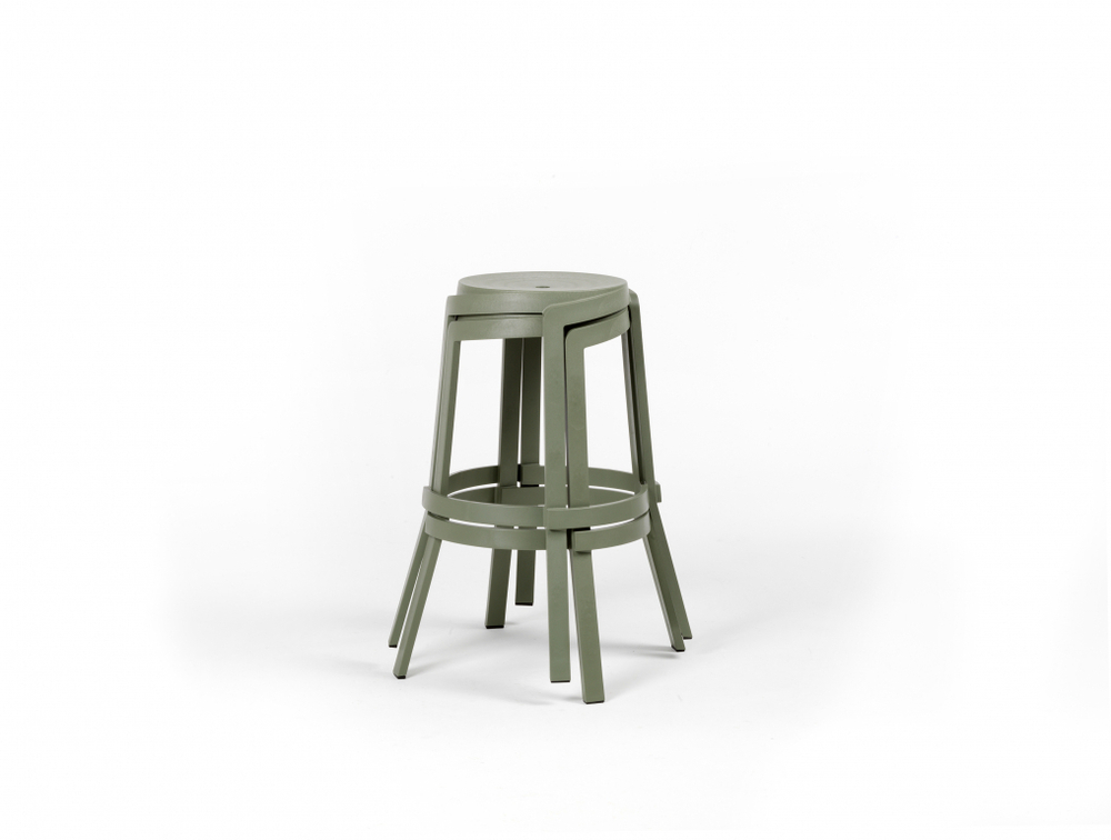 Табурет пластиковый барный Nardi Stack Maxi, кактус