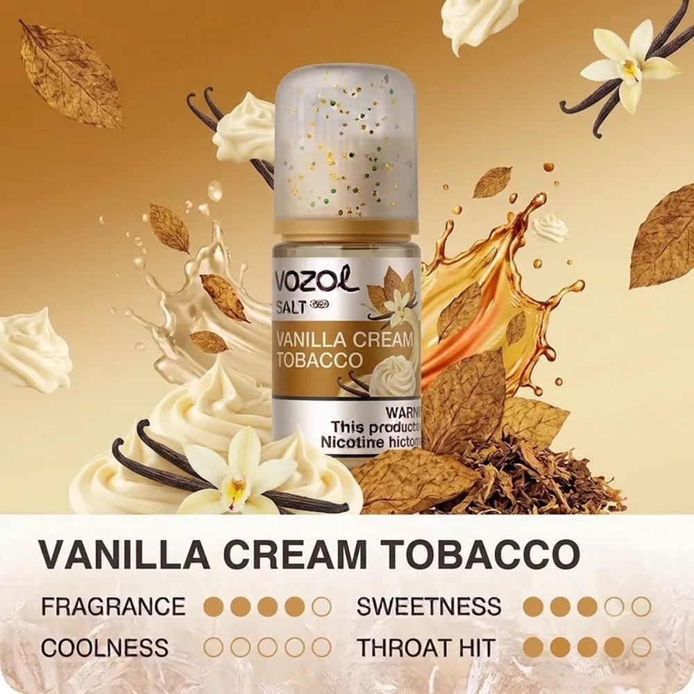 VOZOL SALT - Vanilla Cream Tabacco (5% nic, 30ml)