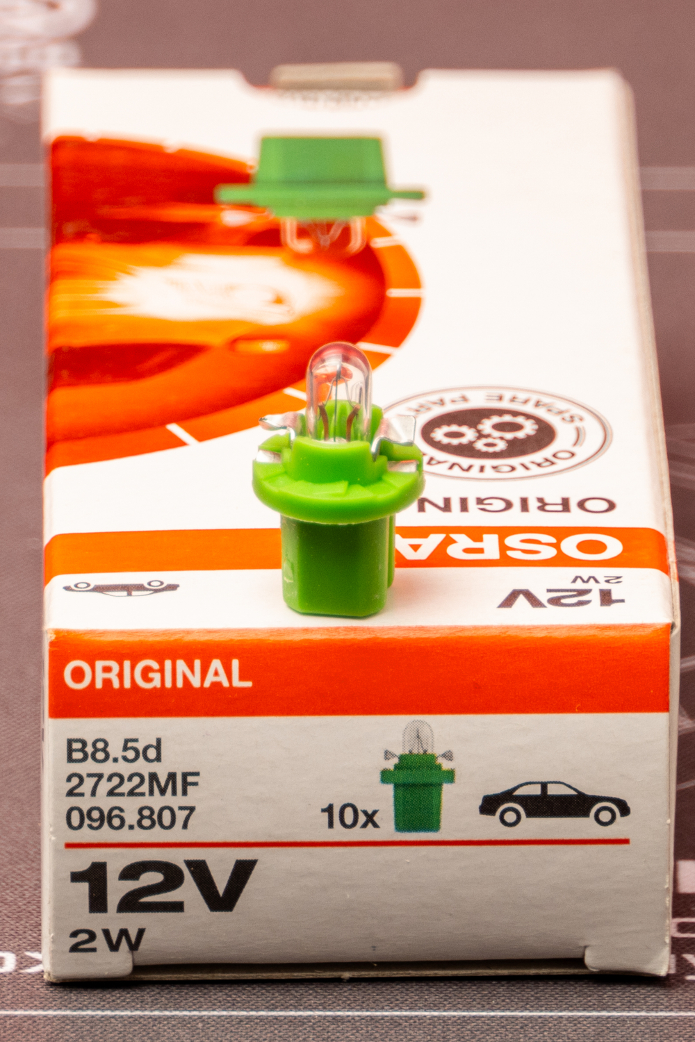 Osram 2W 12V Панель приборов - зеленый лайм (Закругленный цоколь) (1шт.)