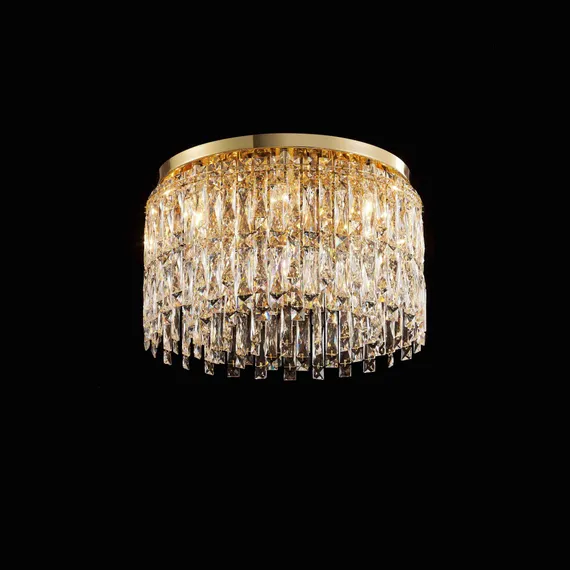Люстра потолочная NewRgy F53-ф500*H300 H GOLD, 8×40 Вт, золотая
