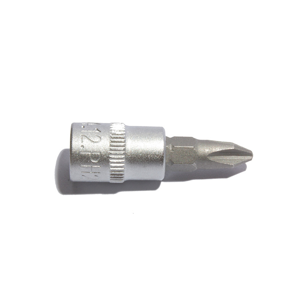 Торцевая головка с битой крестовой отвертки 1/4" PH2, СТАНКОИМПОРТ, CS-14.12.PH2