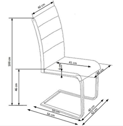 Стул HALMAR K85 т.крем/хром