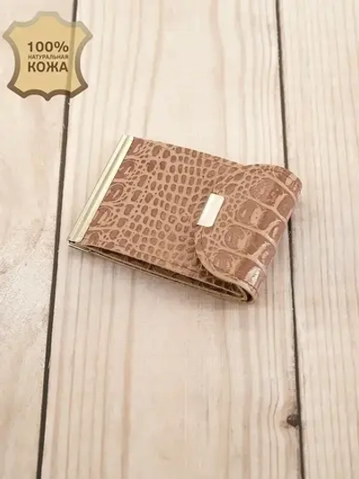 Купюродержатель зажим для денег кожаный
