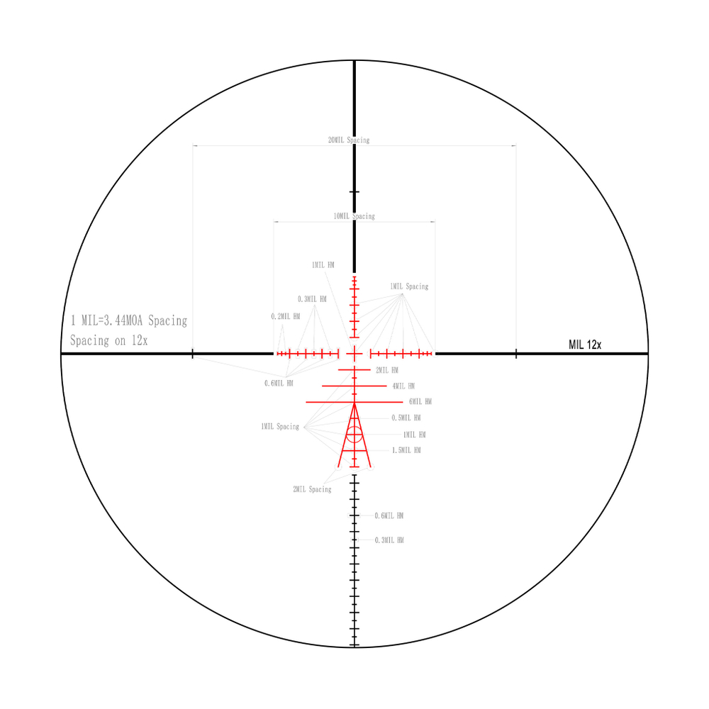 Прицел оптический Veber Wolf Alfa 3-12x42 SF TR2