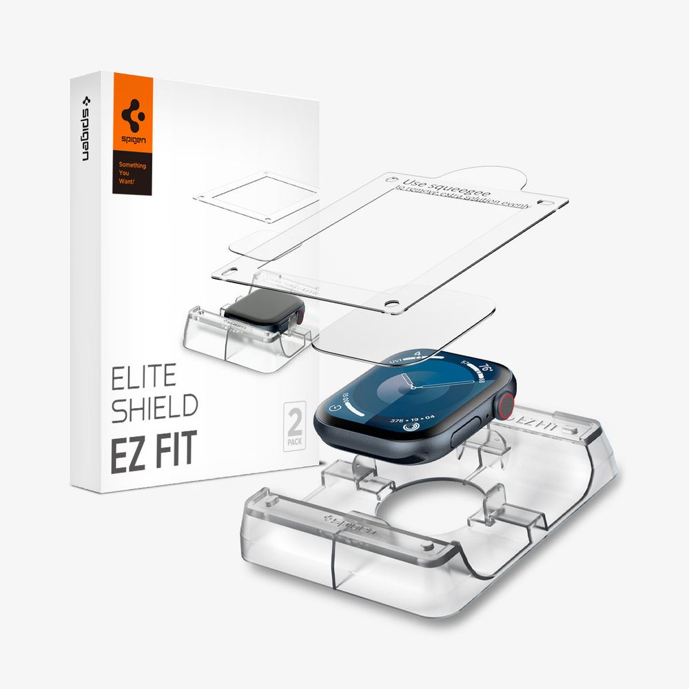 Защитная плёнка Spigen Elite Shield EZ Fit 2 шт. для Apple Watch 10 46 мм Clear