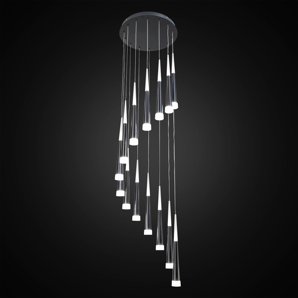 Citilux Вегас CL227141 LED Люстра каскадная Чёрная