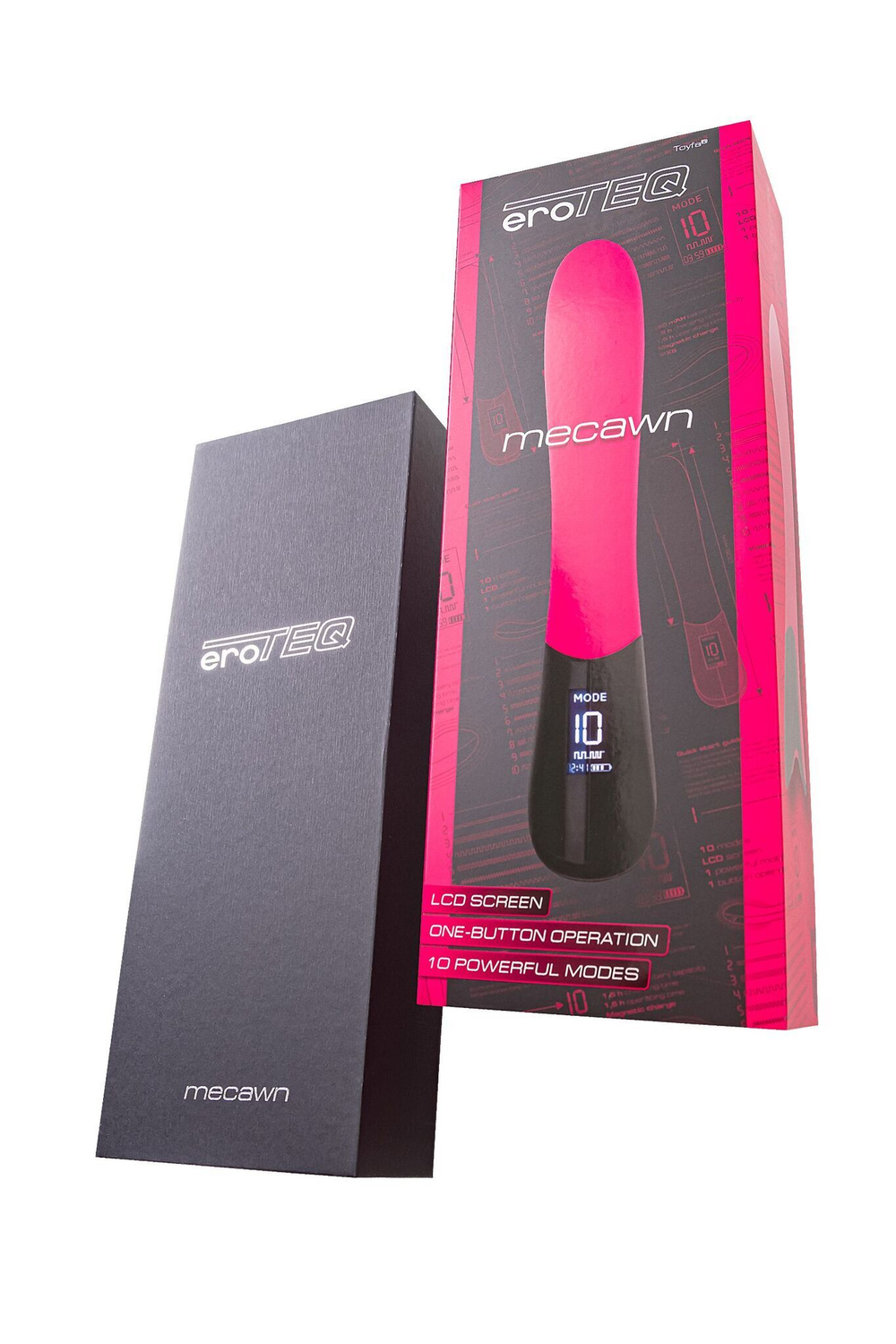 Ярко-розовый вибратор Mecawn - 20,5 см. (Цвет: ярко-розовый)