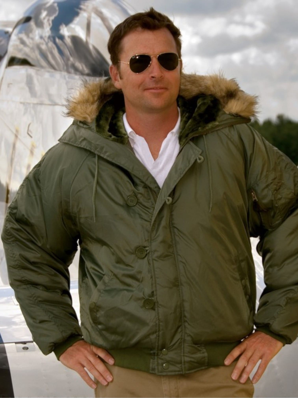 N-2B Flight Jacket (оливковая -S.green)