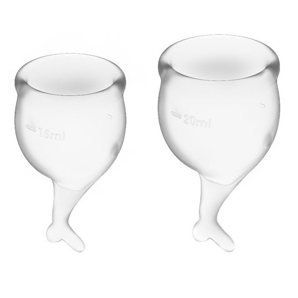 Набор прозрачных менструальных чаш Satisfyer Feel secure Menstrual Cup