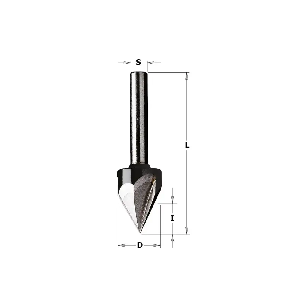 Фреза концевая для гравирования и декорирования D=12,7 I=13,0 S=8,0 L=57,0 CMT 958.1311