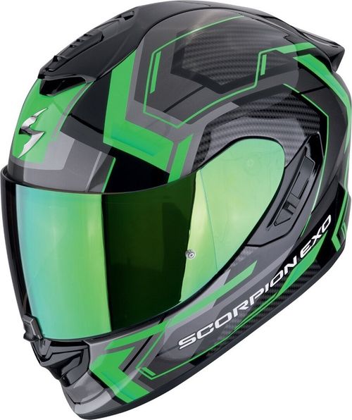 Купить Мотошлем Интеграл Scorpion EXO EXO-1400 Evo II Air Linart / Черно-зеленый