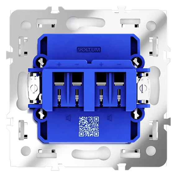 Розетка акустическая 4-местная Voltum S70 Белый матовый VLS060302