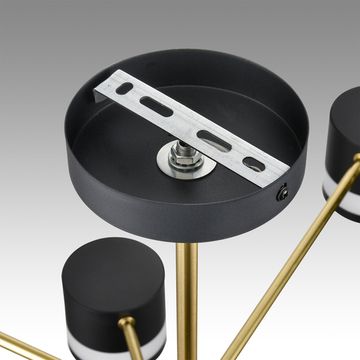 Люстра потолочная 8*GX53 8240/8C черный, латунь Comfi LANIKA Lumion