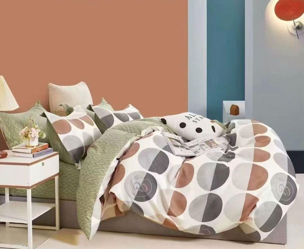 ZEPHYR HOME Двуспалка Фланель белый кружки